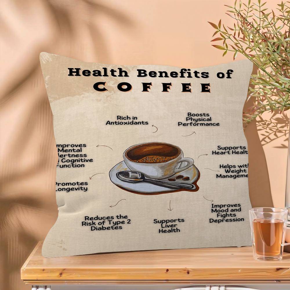 

Coffee Guide Pillow Anime Pillow Sofa Bed Head Pillow Cover Cushion Cover Fashion 30x30 cm