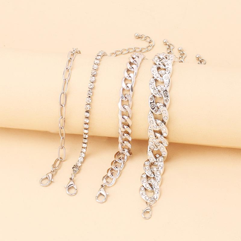 European & American Hip-Hop Choker Bracelet: Multi-Layer Metal Chain with Unique Design