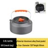 Tragbare Outdoor Aluminium Teekanne und Kaffeekessel für Camping, Bergsteigen und Brauen am Lagerfeuer.
