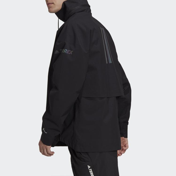 adidas Terrex C Myshelter Rain.RDY Αδιάβροχο Υπαίθριο Μπουφάν με Κουκούλα Ανδρικά Μπουφάν Μαύρο H65700