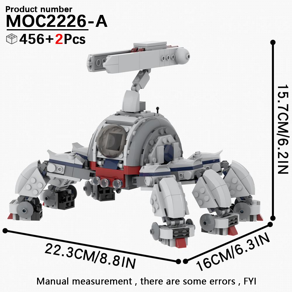 MOOXI Space Wars Walking Machine Model MOC Bricks DIY Diorama Adult Children Toys Building Block Set Montessori Gifts Decoration
