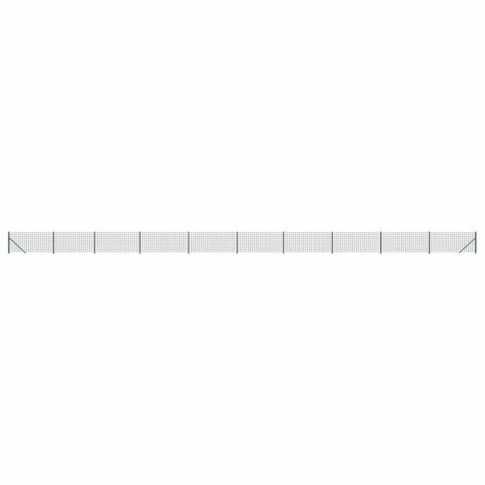 VidaXL Clôture en Treillis Métallique avec Bride, Panneau de Clôture Décoratif, Barrière de Protection Jardin Patio 154186