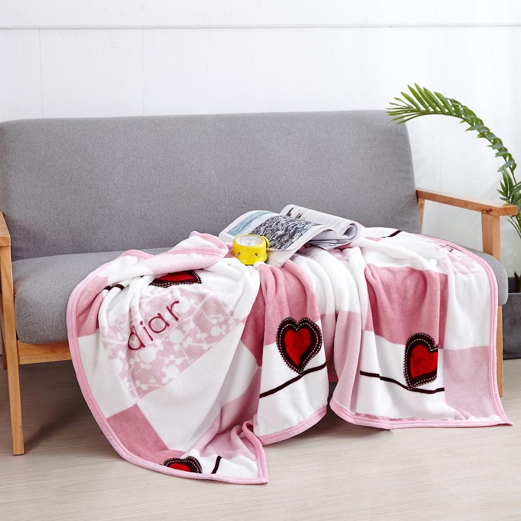 Bedruckte Plüschdecke, lässige Schaldecke, Klimaanlagendecke, Bürodecke, Nachmittagsschlafdecke