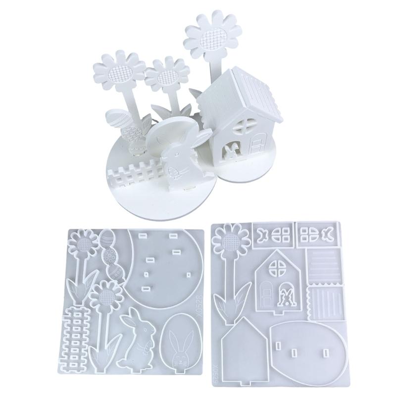 

Flexible Silicone Mould to Create Adorable Sunflower Rabbit Figurines Accessory for Home Decoration and Gifts Making 1