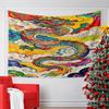 Colorful Chinese Dragon In Clouds Pattern Wall Hanging Tapestry Decorative Tapestry Home Decor for Bedroom and Living Room
