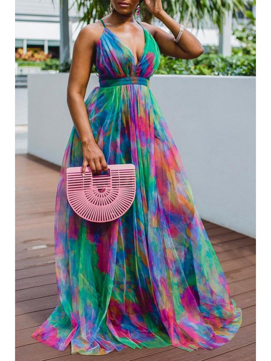 

2021 Весна/Лето Европейское и Американское Большое Сетчатое Платье - Плюс Размер Женщин Пригородный Стиль 5XL зелёный