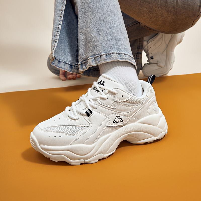 Men's Sneakers Kappa Back to Back Low top Chunky Sneakers Unisex White Black