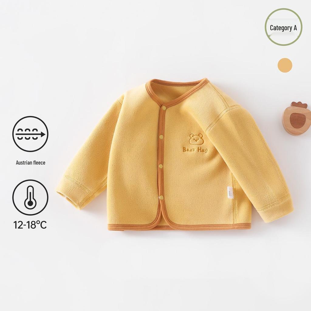 26 Spring New Fleece Kids' Jacket: A-Class Warm Cardigan for Small & Medium Boys and Girls for Autumn & Winter