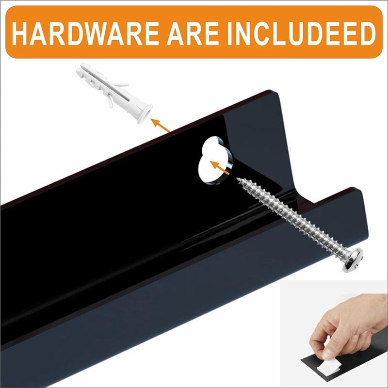 A20F-Acrylic Vinyl Record Floating Shelves 6 Pack, Acrylic Record Shelf For Display, Vinyl Record Display Holder(7Inch) Easy To