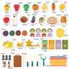 Colorful Folding New Fruit And Vegetable Cutting Set With 41 Pieces For Playtime Kids