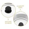 DECHOUS Pot Lid, Stainless Steel Rimmed Clear Pot Lid, Multipurpose Overflow Prevention Pot Lid (24-30cm), Frying Pan Lid, Stirring Pot Lid, Bacon Gre