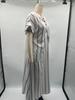 2025 Temperament Short Sleeve Bow Pocket Maxi Dress