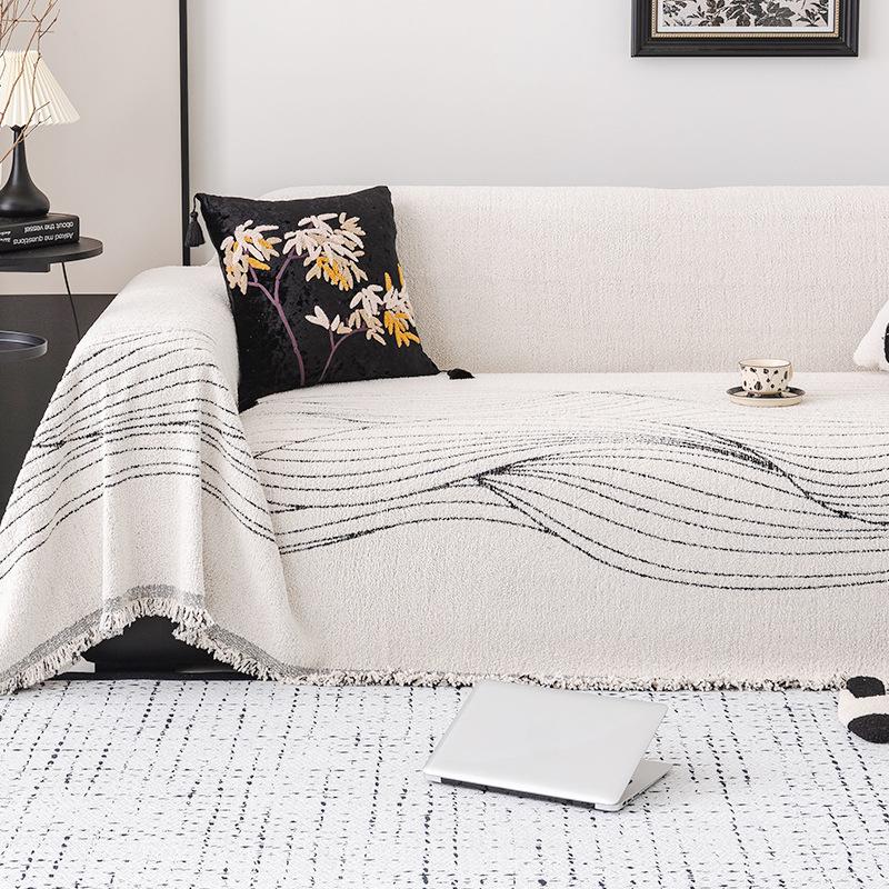 Plush Sofa Cover Towel High-Grade Sofa Cushion All-Inclusive Universal Cover Cover Blanket Three and One Concubine