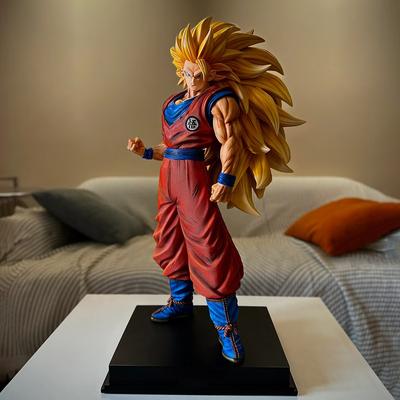 54cm/21.26inch Dragon Ball Z Son Goku Ssj3 Figurine Super Saiyan Goku Figurines d'Action JT Statue Modèle de Collection Jouets Cadeaux