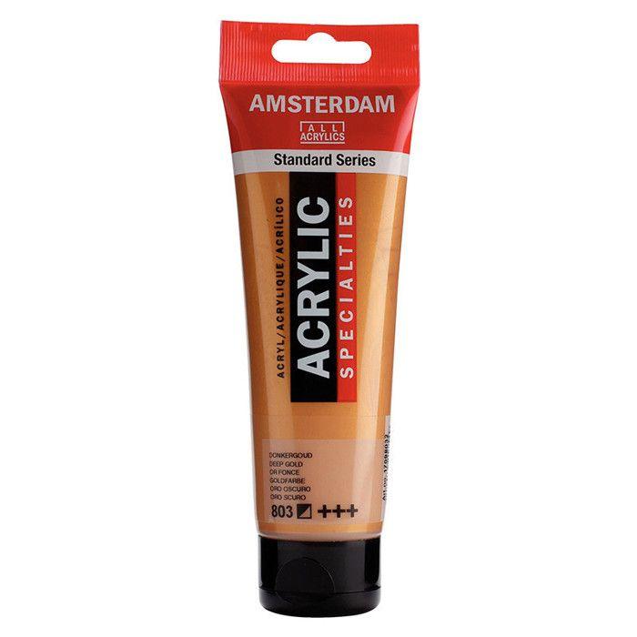 Peinture acrylique - TALENS - Amsterdam - Couleur or - 120ml - Japan Import
