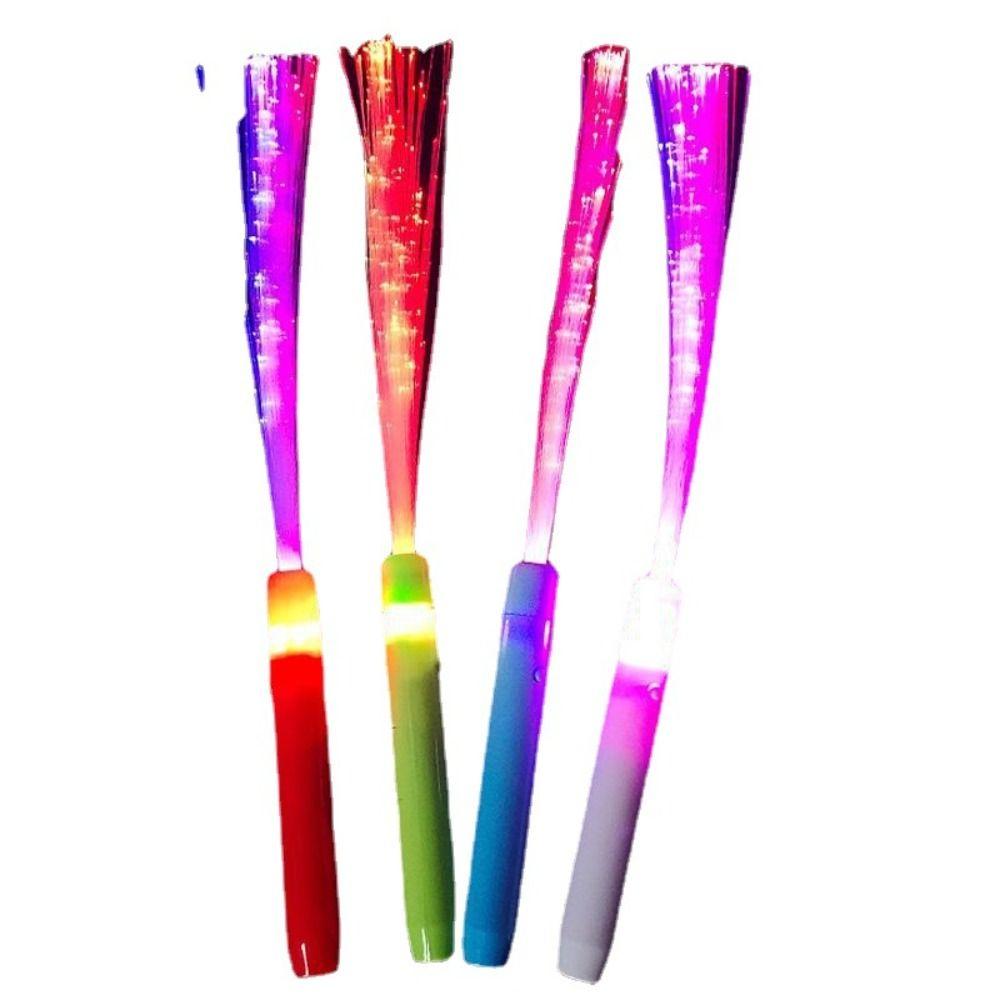 Toys Led Light Flash Fiber Rod LED Light Stick Color Changing Luminous Wand Glow Fiber Optic Stick