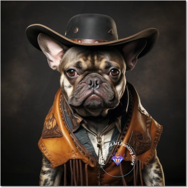Cute French Bulldog Animal Diamond Painting Kit 5D DIY Dog Diamond Embroidery Cross Embroidery Handmade Art Gift Home Decoration