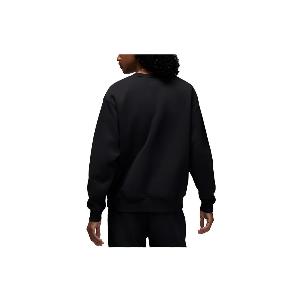 Jordan Essentials Fleece Crew Pullover Sweatshirt Black Men Streetwear DQ7520-010