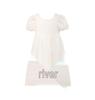 23 Summer Girls' Formal Square Neck Princess Long Dress - Fashionable Sweet Performance Outfit for Middle and Big Children