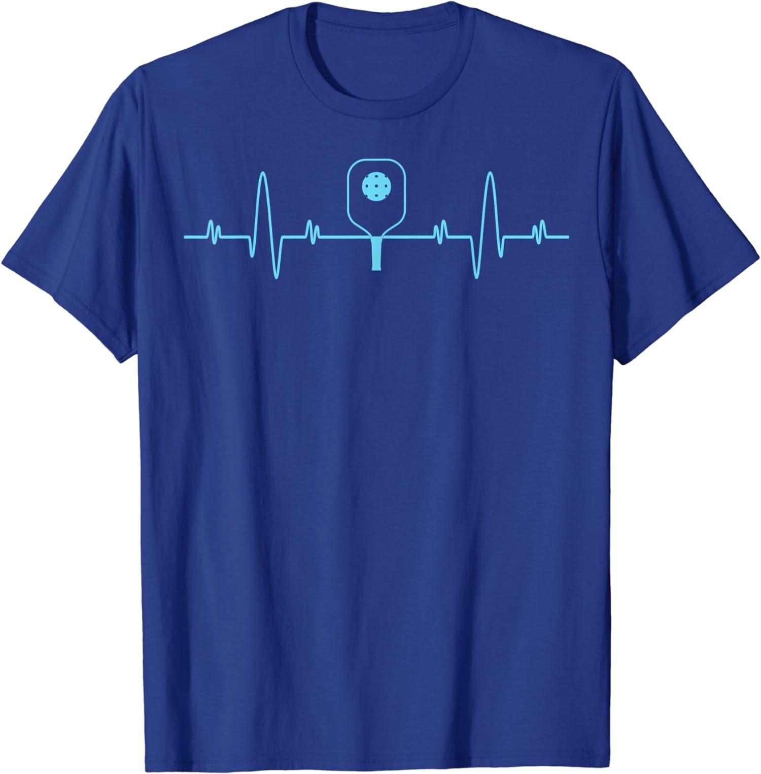 Pickleball Player Heartbeat Shirt Pickleball Paddle Unisex T-Shirt S разноцветный