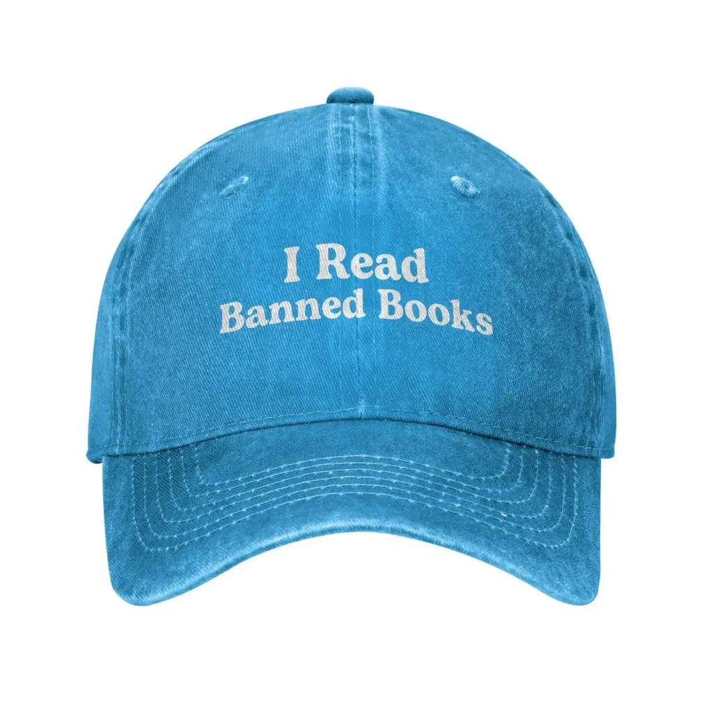 I Read Banned Books Hat Men Dad Hats Cute Cap For Man Women Basketball Caps