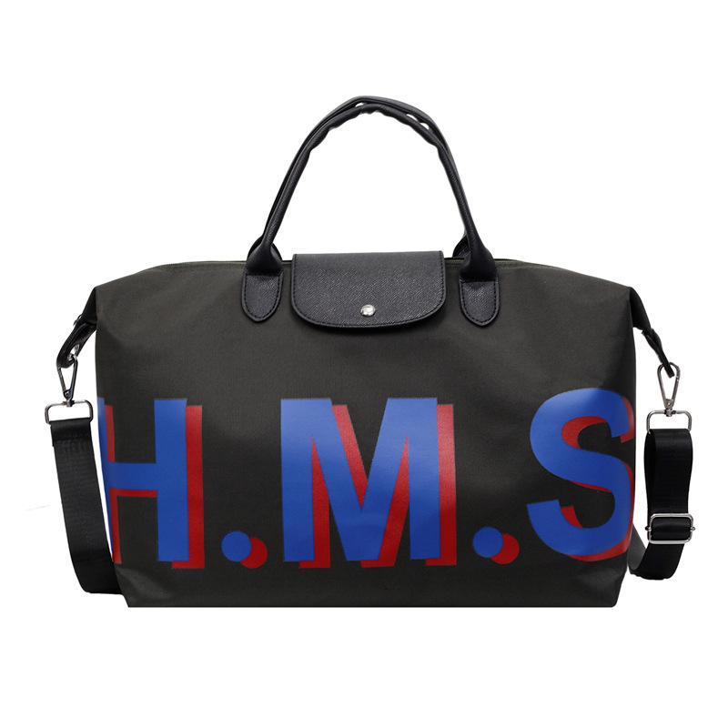 

Japanese trendy brand travel bag portable canvas tote bag business trip boarding messenger bag fitness bag зелений