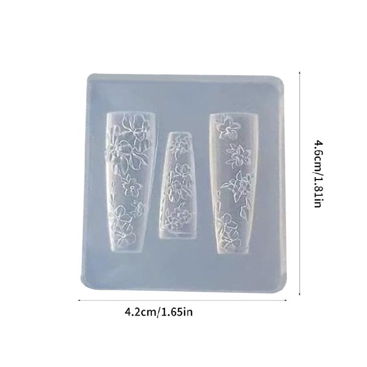 Professional Silicone Nail Mold Flower Accent Design Flexible Reusable Manicure Crafting Tool For Salon Home Use