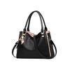 (Black) Womens Handbag Shoulder Bag Crossbody Bag Pu Large Capacity Portable Fashion