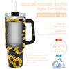 Big Capacity 40oz Handle Car Cup 304 Stainless Steel Travel Mug Outdoor Insulation Cup With Lids And Straw