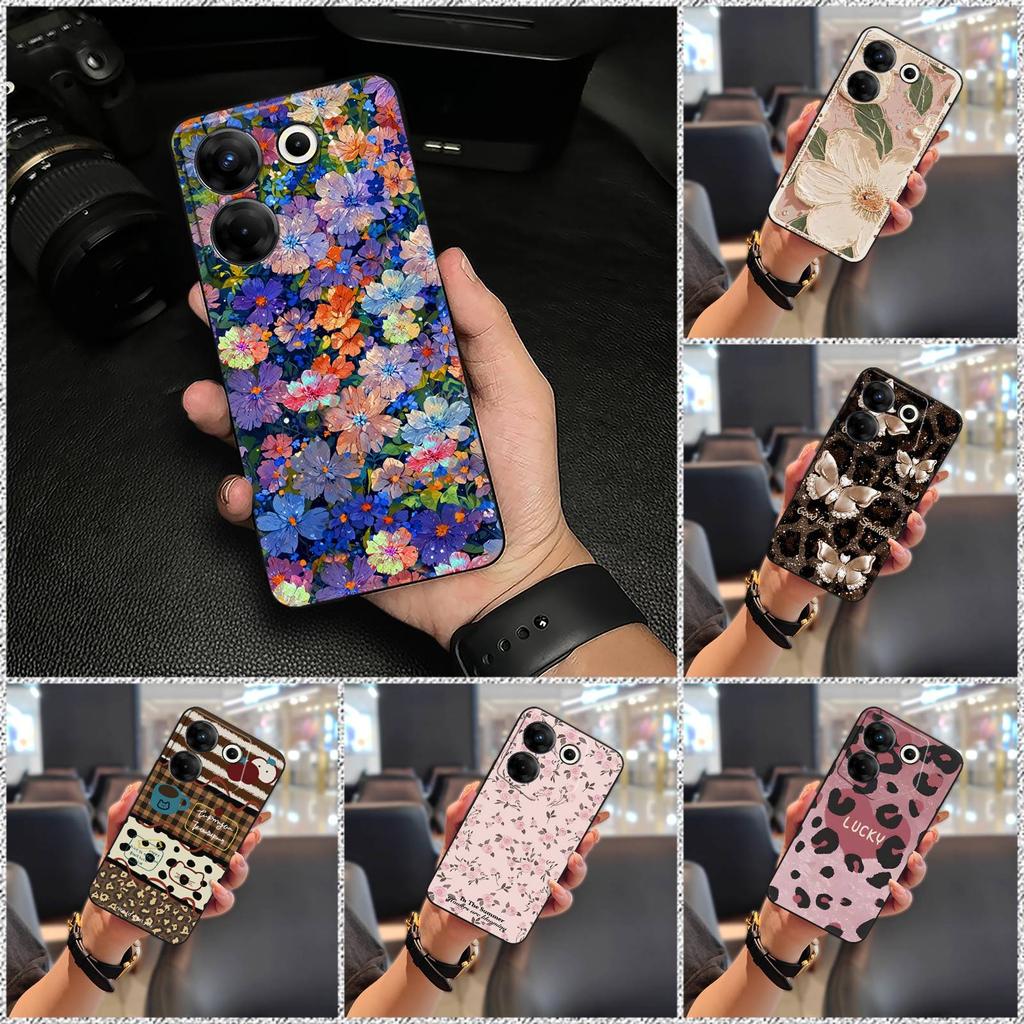 Anti-dust Waterproof Phone Case For Tecno Camon20 Pro 5G/CK8n oil painting Cute Silicone Anti-knock Fashion Design TPU