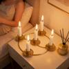 Gold Candle Holders Modern Gold Table Centerpieces Advent Wreath Candle Stick Holders For Home Kitchen Living Room Bedroom