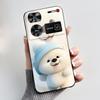 Case For ZTE Nubia Z60 Z70 Z70S Z50 Ultra Cute Love Heart Rabbit Matte Black Soft Silicone Cover For Nubia Z60Ultra Fundas Shell