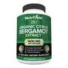 Citrus Bergamot Extract 1400mg - 25:1, Organic Heart Health Supplement 120 Capsules