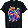 Paint Art British Shorthair Cat T-Shirt for Men Women Kids(2)