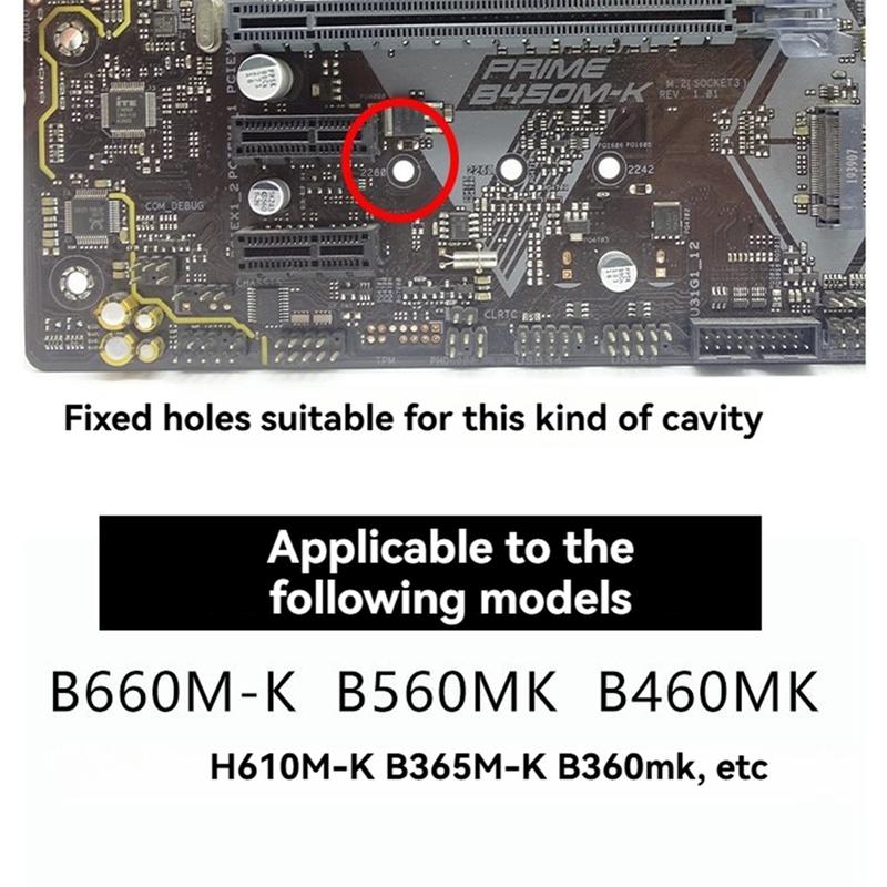 10Pcs M.2 SSD Nylon Fastener Anchor Mounting for ASUS Motherboards That with Holes B660M-K H610M-K B560M-K B460M-K