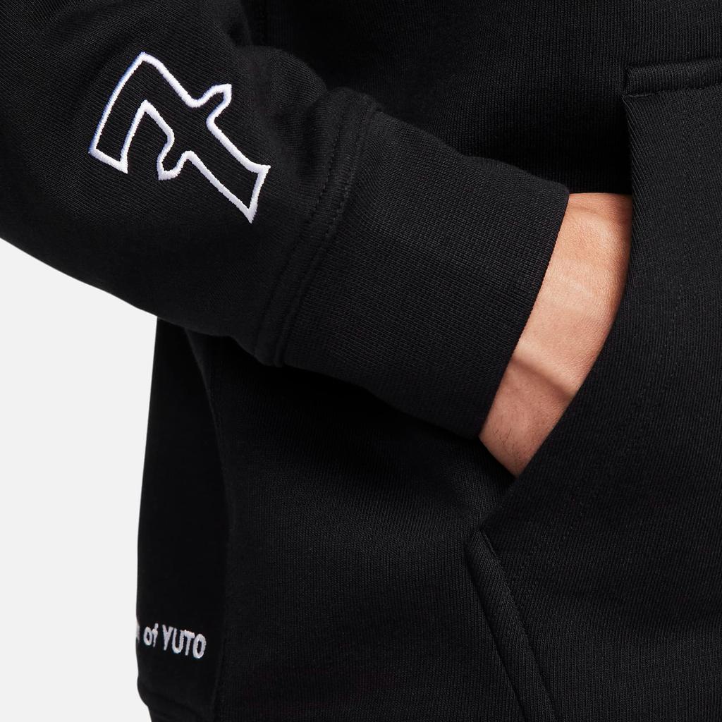Nike SB X Yuto SS23 Co-Branded Skateboard Fleece Loose Logo Drawstring Pocket Hoodie Men Hoodie Black FN0552-010