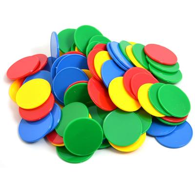 40 Stück 37 mm Pokerchips Kunststoff Zählscheiben Mathe Zählkarte für Erwachsene Kinder Familienspiele Spaß