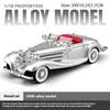 Groß 1/18 Benz 500K Legierung Druckguss Klassisches Automodell Simulation Sound Licht Retro Automodell Ornament Jungen Geschenk Halloween Spielzeug