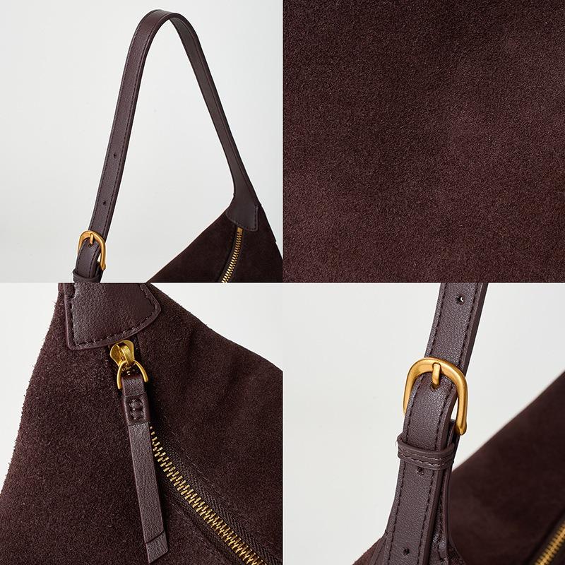 Leather Messenger Bag Women's New Matte Cowhide Tote Bag High-end Simple Casual Shoulder Bag Bag
