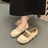 Korean Version of Mary Jane Single Shoes Women's 2025 New Summer and Autumn Round Head Sweet Pearl Shallow Mouth Flat Bottom Casual Doudou Shoes