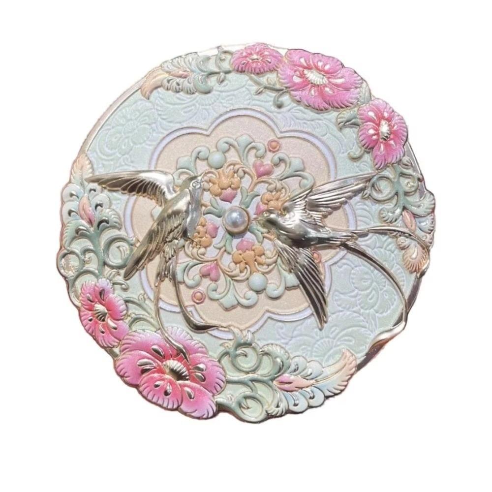 Delicate Chinese Style Mirror Vintage Pocket Mirror Peony Cosmetic Mirror  Makeup Mirror