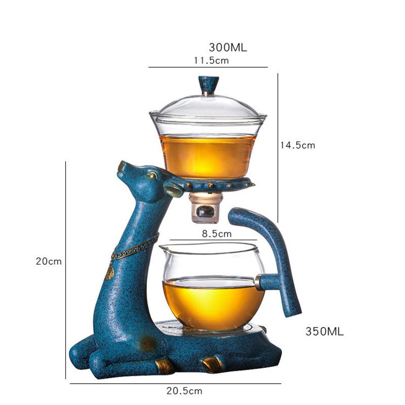Automatic glass kung fu tea set creative tea brewer home simple tea brewer teapot set