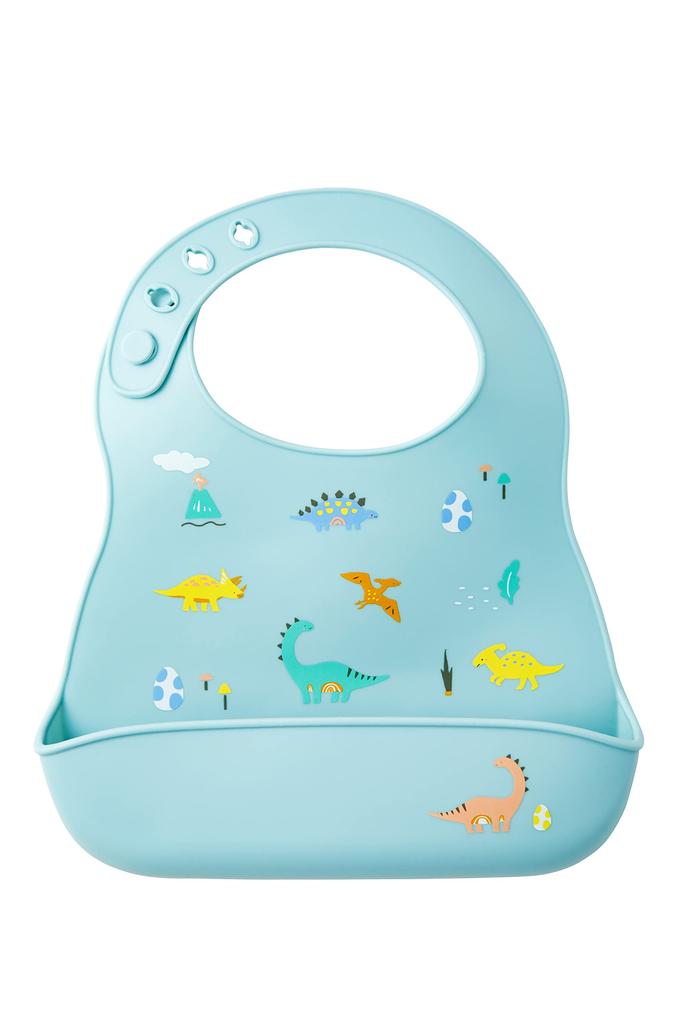 D by Dadway Silicone BBDB005382100 Bib, Dinosaur,