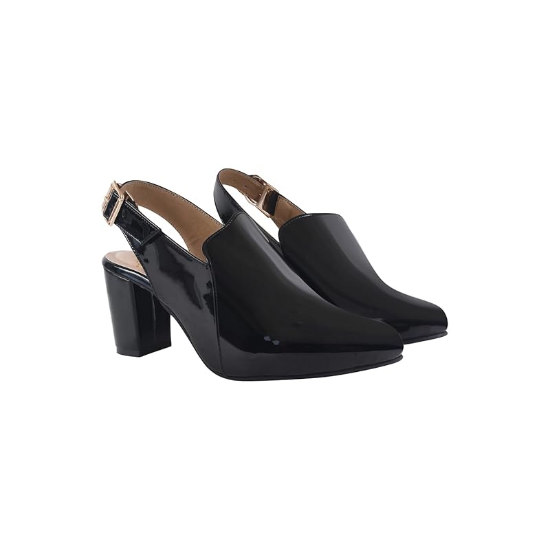 Shoetopia Pointed Toe Black Pumps For Women & Girls /Eu37