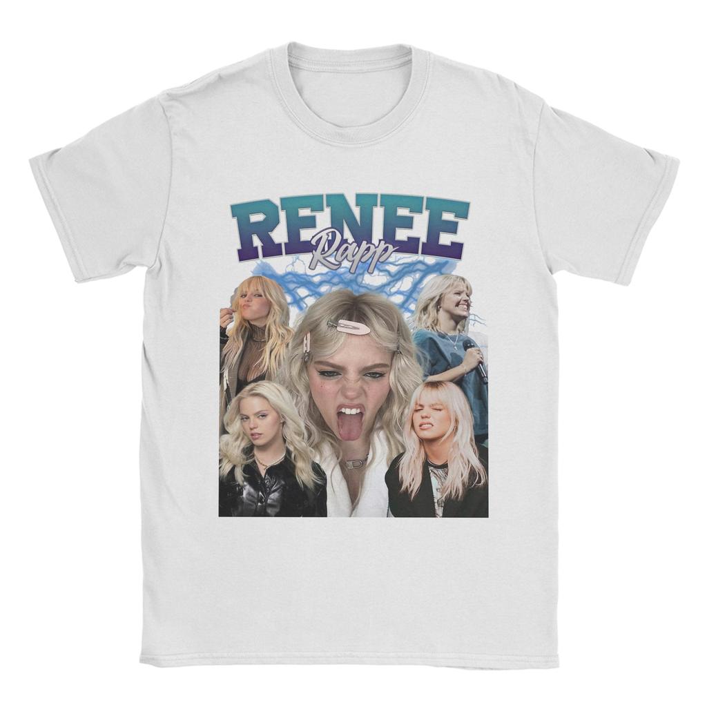 Renee Rapp Retro Style T Shirt Unisex s Cotton Humor TShirts Crew Neck Tees Short Sleeve Tops Plus Size