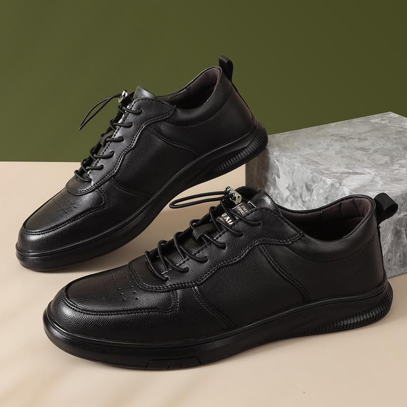 Fashion Designer Brand Men's Genuine Leather Casual Shoes Minimalist Small White Shoes High Quality Versatile Men's Running Shoes