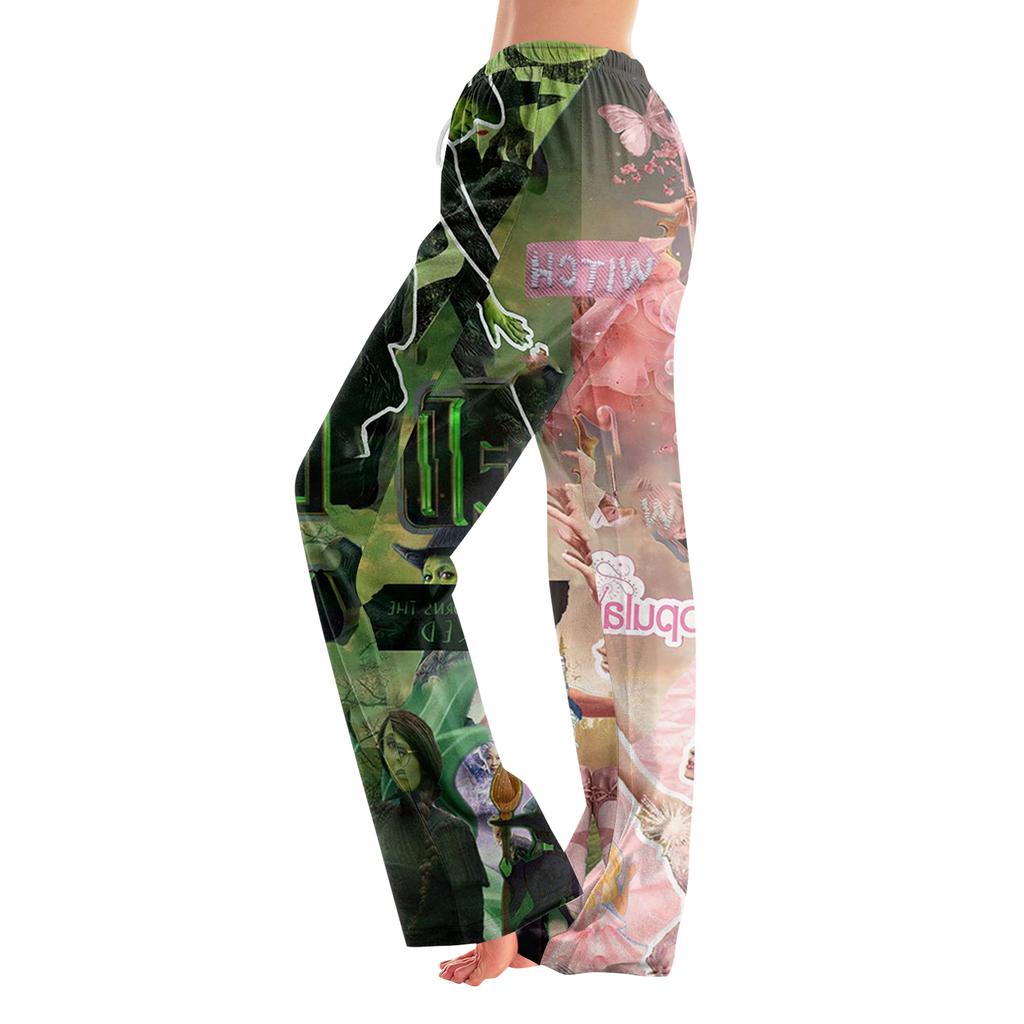 Pajama Pants Sleepwear Casual Drawstring Elastic Waist Pants Comfy Straight Yoga Loose Trousers
