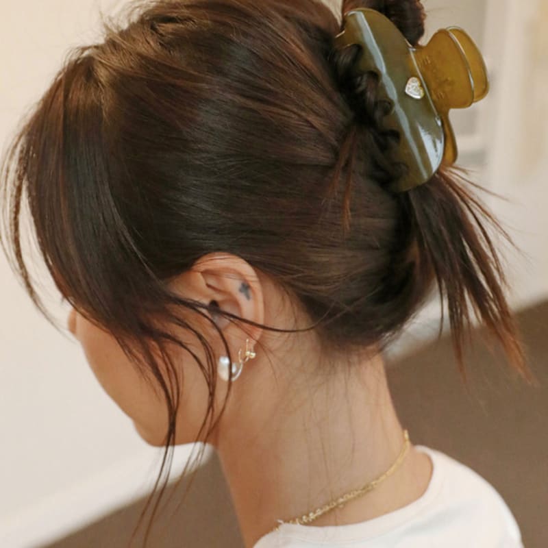 From.Flo Basic Hair Claw - Olive