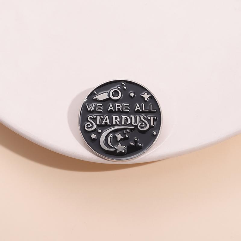 We Are All Stardust Meteor Enamel Pin Brooch Metal Badges Lapel Pins Brooches for Backpacks Luxury Designer Jewelry Accessories