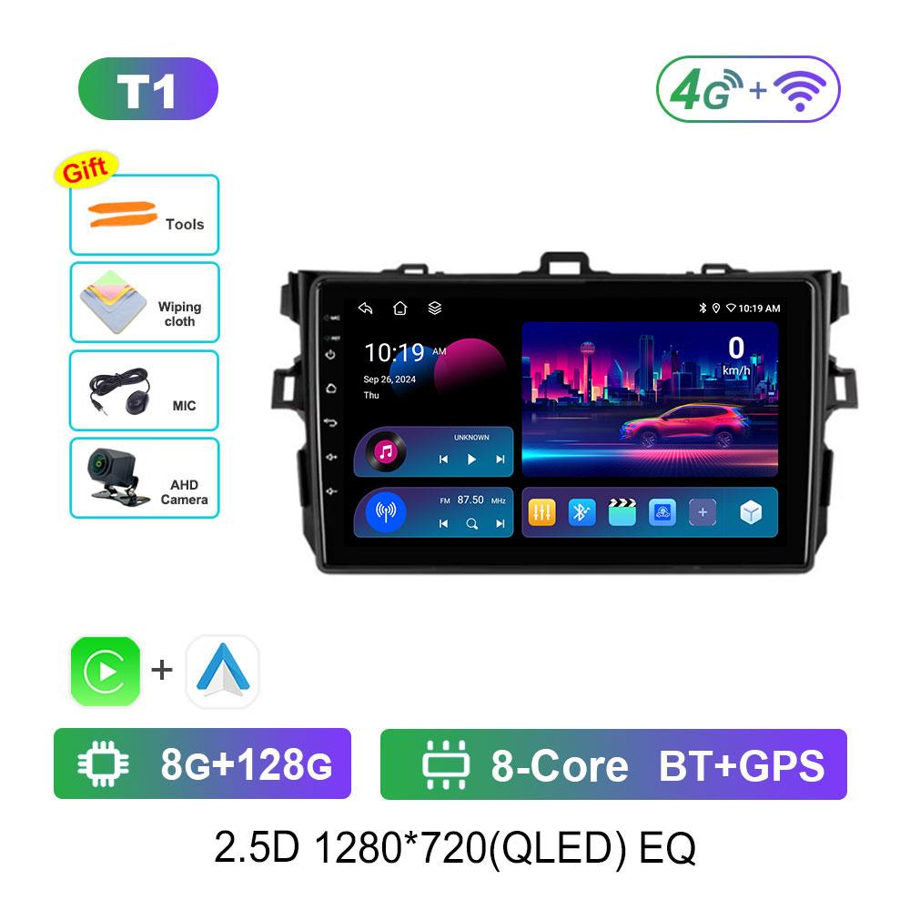 Android 14 Car Radio Multimedia Player for Toyota Corolla 2006 - 2013 GPS Navigation WiFi HD Screen BT DSP Stereo Auto Tools